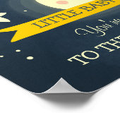 ムーンベイビー シャワーのゲストブック 星々へ 月へ ポスター (角)