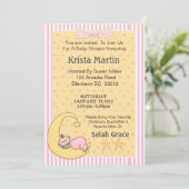 ムーンベビーが本を持って来るベビーシャワー招待状 招待状 (スタンド正面)