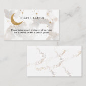 ムーンベビーシャワーおむつラッフル エンクロージャーカード (正面/裏面)