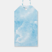 ムーンベビーシャワーギフトラベルの上に水色を洗う ギフトタグ (裏面)