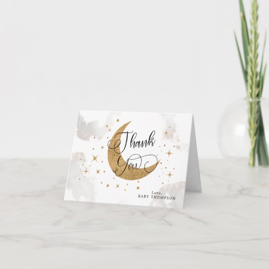 ムーンベビーシャワーサンキューカード サンキューカード (正面)