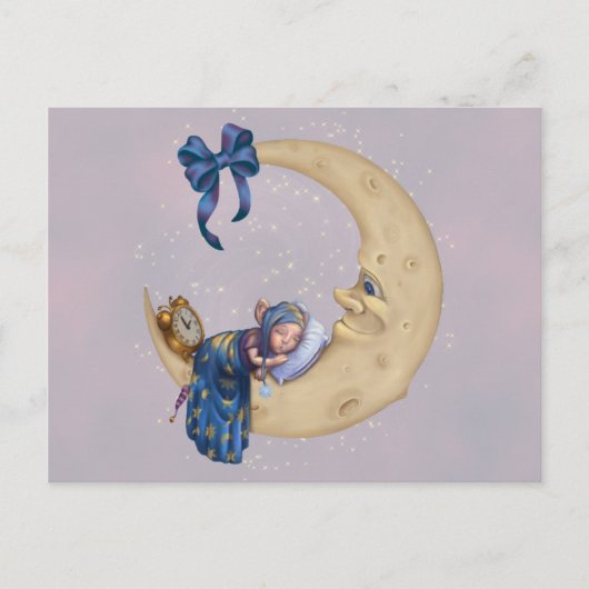 ムーンベビー小妖精や小人 ポストカード (正面)