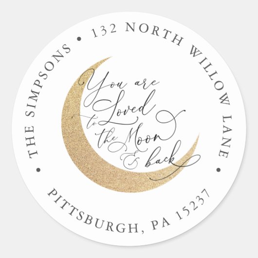 ムーンベビー差出人住所 ラウンドシール (正面)