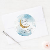 ムーンボーイ誕生日パーティーの夢のような青 ラウンドシール (封筒)