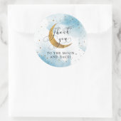 ムーンボーイ誕生日パーティーの夢のような青 ラウンドシール (バッグ)