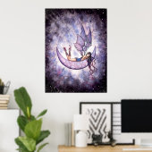 ムーンポスターのバイオレットフェアリー（Molly Harrison） ポスター (ホームオフィス)