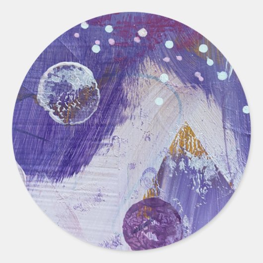 ムーンマウンテンのシールとシールデザイン ラウンドシール (正面)