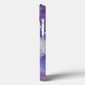 ムーンマウンテンの紫の抽象芸術iPhoneケース Case-Mate iPhoneケース (裏面 / 左)