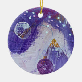 ムーンマウンテンデザインのクリスマスオーナメント セラミックオーナメント