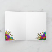 ムーンママウクライナフォークアートハッピーバースデー カード (内部)