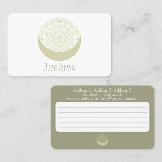 ムーンマンダラ – 名刺 (正面/裏面)