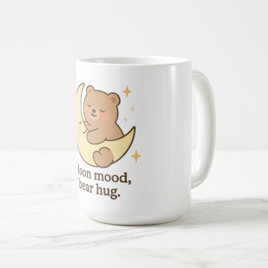 ムーンムードムベアハグマグキュートコージーエステティックギフト コーヒーマグカップ (正面右)
