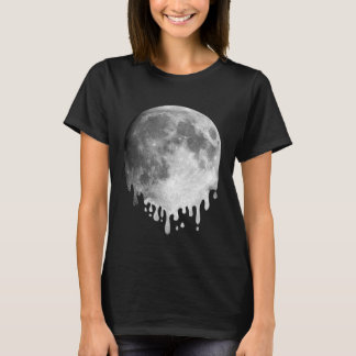 ムーンメルティングフルムーンドリッピー宇宙 Tシャツ