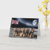 ムーンヨークシャーテリア カード (黄色い花)