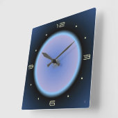 ムーンライク画像ピンク/ムーヴ/ブルー>キッチンクロック スクエア壁時計 (傾斜)