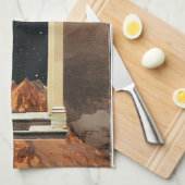 ムーンライズオンコロニアル火星 キッチンタオル (四つ折り)