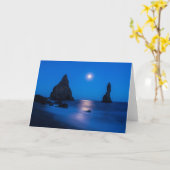 ムーンライズ反射 | Iceland, Renisdrangur カード (黄色い花)