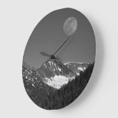ムーンライズ、シエラネバダ、氷河ポイントビスタ ラージ壁時計 (傾斜)