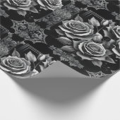 ムーンライトのゴシックのブーケ華美フレーム ラッピングペーパー (角)