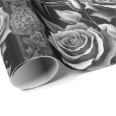 ムーンライトのゴシックのブーケ華美フレーム ラッピングペーパー (ロールコーナー)