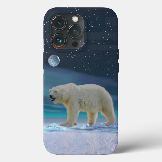ムーンライトのシロクマ Case-Mate iPhoneケース (裏面)