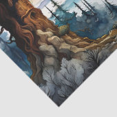 ムーンライトの下のアラスカのムース 薄葉紙 (詳細)