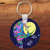 ムーンライトの孔雀 キーホルダー (正面)