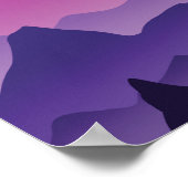 ムーンライトの山々(紫) ポスター (角)