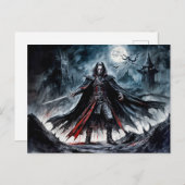 ムーンライトの廃墟に住むヴァンパイアの戦士 ポストカード (正面/裏面)