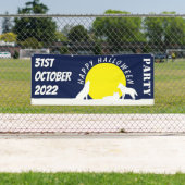 ムーンライトの狼ハッピーハローウィン旗 横断幕 (インサイチュ)