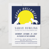 ムーンライトの狼ハローウィンパーティ招待状 招待状 (正面)