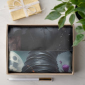 ムーンライトの通りと紫のバラを持つゴシックの魔女 薄葉紙 (ギフト)