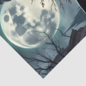 ムーンライトの通りと紫のバラを持つゴシックの魔女 薄葉紙 (詳細)