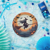 ムーンライトの魔女とこうもり ペーパープレート (パーティー)