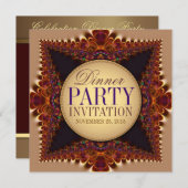 ムーンライトアースレースアダルトディナーパーティの招待状 招待状 (正面/裏面)