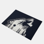 ムーンライトウィンターウルフパインツリーフォレスト ドアマット (アングル)