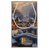 ムーンライトウィンタークリスマスビレッジホリデー スモールペーパーバッグ (裏面)