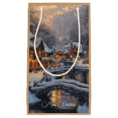 ムーンライトウィンタークリスマスビレッジホリデー スモールペーパーバッグ (正面)