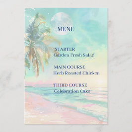 ムーンライトウォーターカラービーチウェディングメニュー メニュー