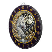 ムーンライトエレガンスの白いユニコーン ダーツボード (正面右)