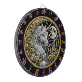 ムーンライトエレガンスの白いユニコーン ダーツボード (正面左)