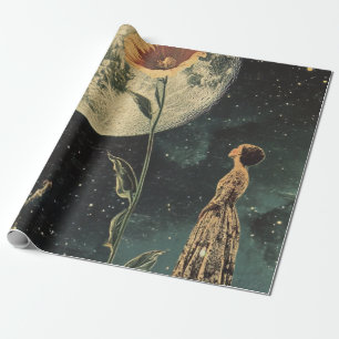 ムーンライトエレガンス – ムーン付き女性 ラッピングペーパー