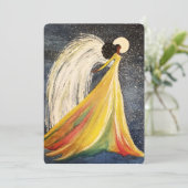 ムーンライトエンジェル絵を描ハンドフラットホリデーカード シーズンカード (スタンド正面)