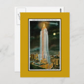 ムーンライトエンパイアステート建物 ポストカード (正面/裏面)