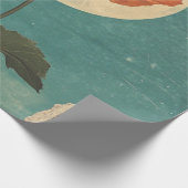 ムーンライトオレンジ開花-ヴィンテージボホチャーム ラッピングペーパー (角)