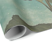 ムーンライトオレンジ開花-ヴィンテージボホチャーム ラッピングペーパー (ロールコーナー)