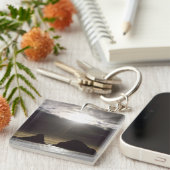 ムーンライトオーバー海ロックスオレゴン キーホルダー (正面右)