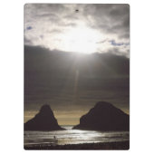 ムーンライトオーバー海ロックスオレゴン クリップボード (裏面)