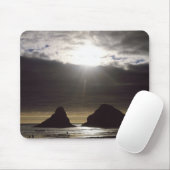ムーンライトオーバー海ロックスオレゴン マウスパッド (マウス)