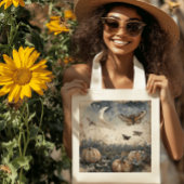 ムーンライトカボチャのパッチトートバッグ トートバッグ